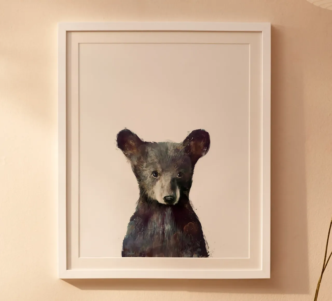 faccia da cucciolo d'orso poster con telaio in plastica da kbm store
