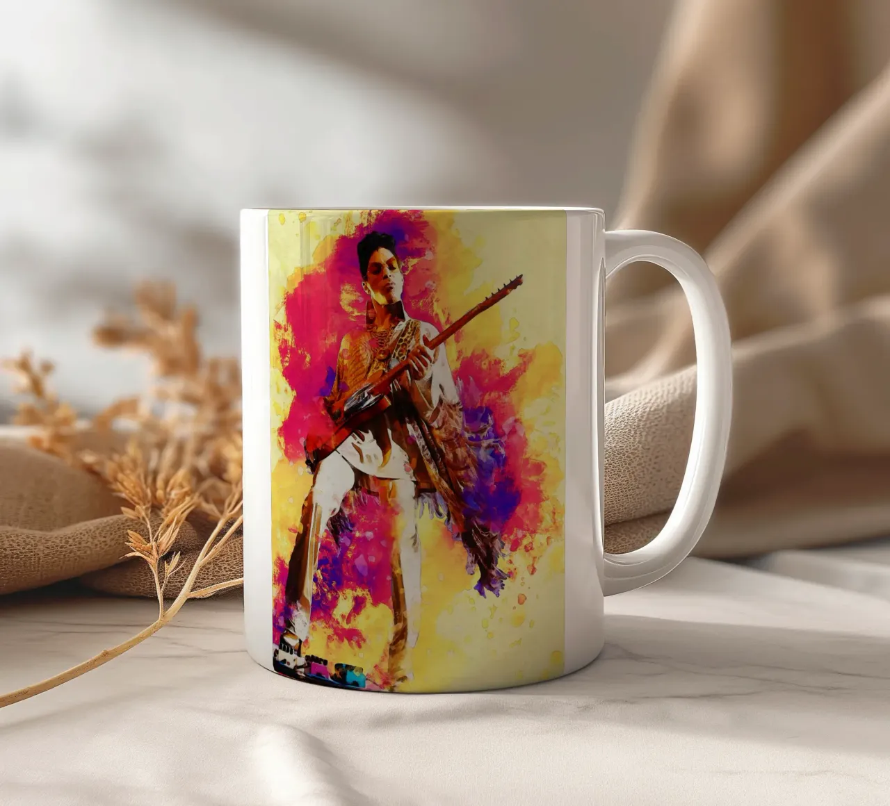Macchia di ritratto Prince Rogers Nelson tazza in ceramica da Gunawan Rb