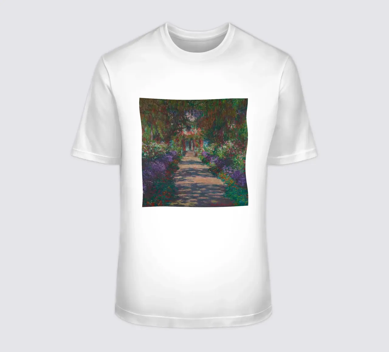 Claude Monet - Un viale nel giardino di Monet a Giverny (1902) t-shirt da Wirla