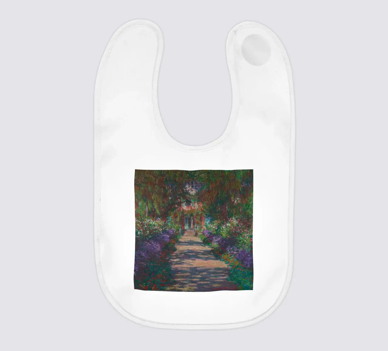Claude Monet - Un viale nel giardino di Monet a Giverny (1902) bavaglino da Wirla