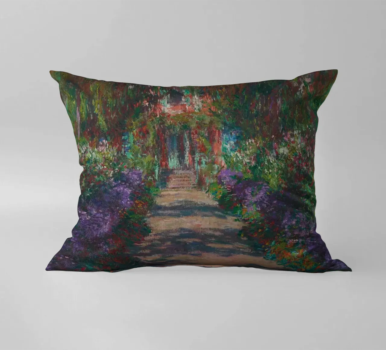 Claude Monet - Un viale nel giardino di Monet a Giverny (1902) cuscino da Wirla