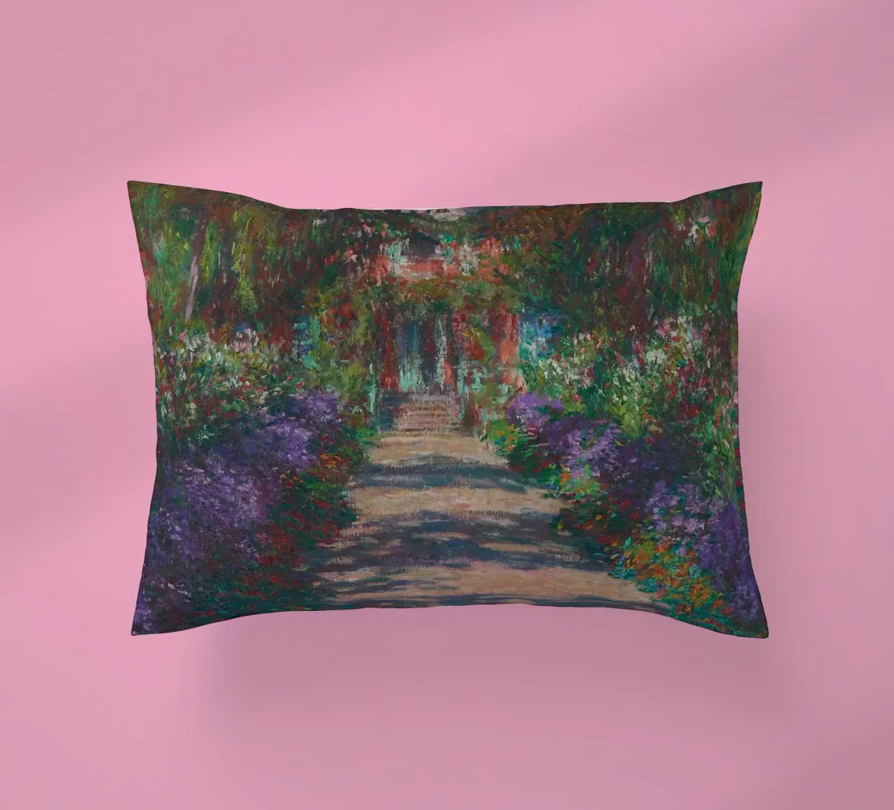 Claude Monet - Un viale nel giardino di Monet a Giverny (1902) cuscino da Wirla