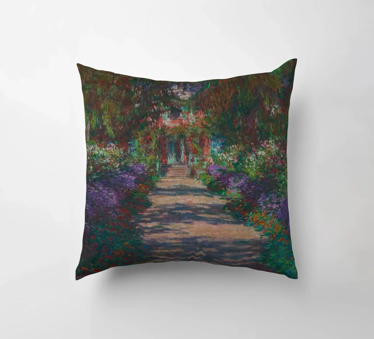 Claude Monet - Un viale nel giardino di Monet a Giverny (1902) cuscino da Wirla