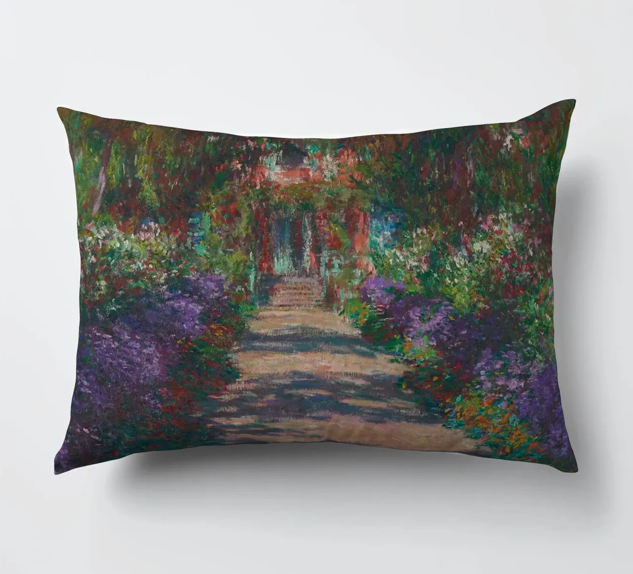 Claude Monet - Un viale nel giardino di Monet a Giverny (1902) cuscino da Wirla