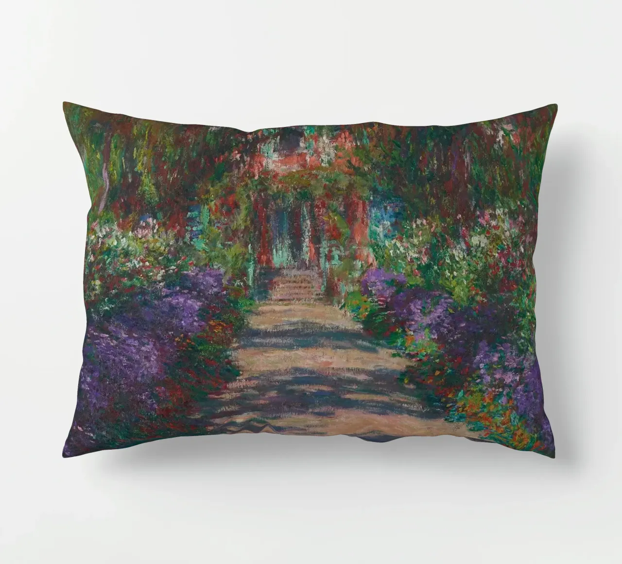 Claude Monet - Un viale nel giardino di Monet a Giverny (1902) cuscino da Wirla