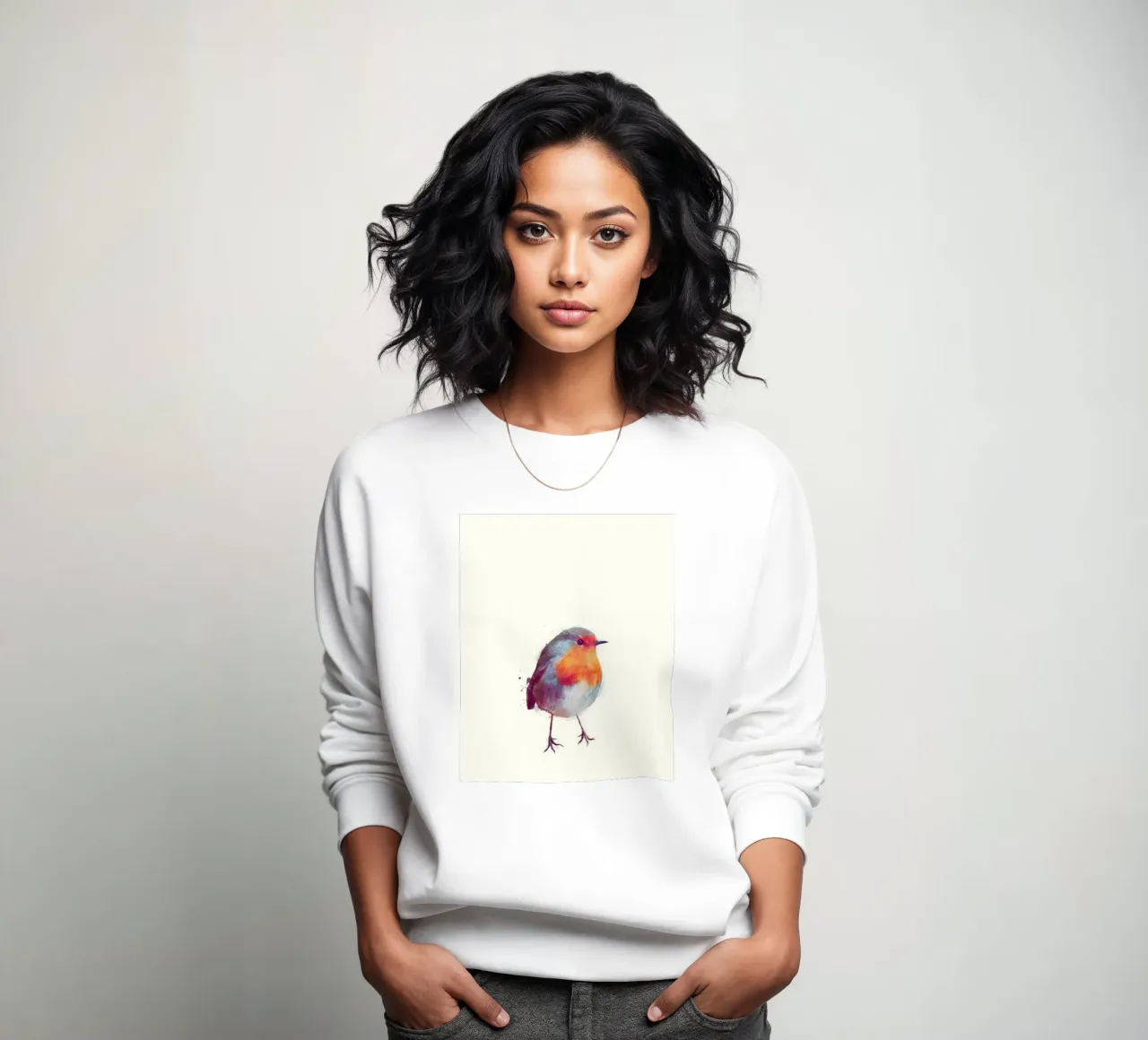 amy hamilton uccelli colorati felpa da komo store
