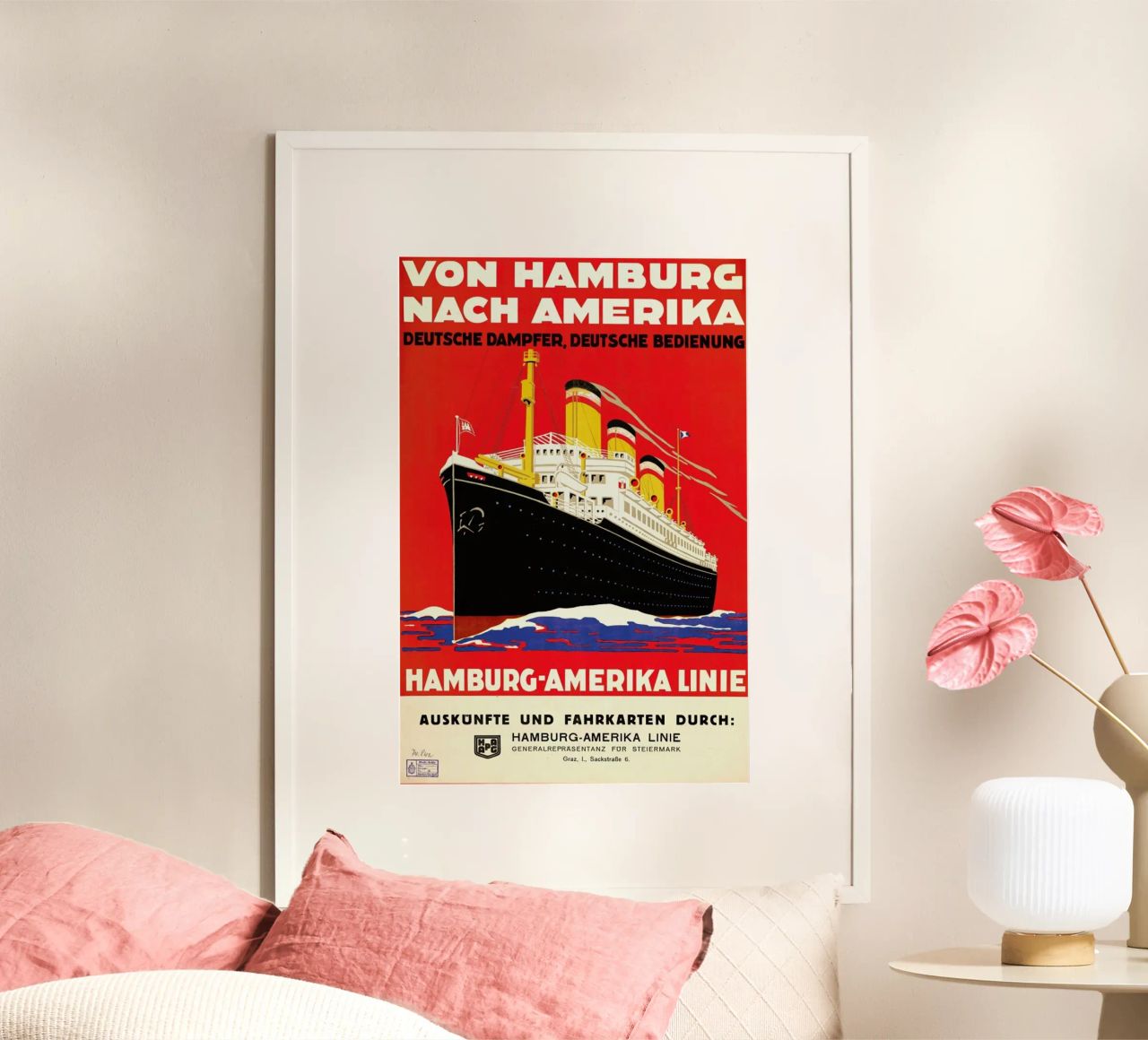 From Hamburg to America Poster von ARTOTHEK