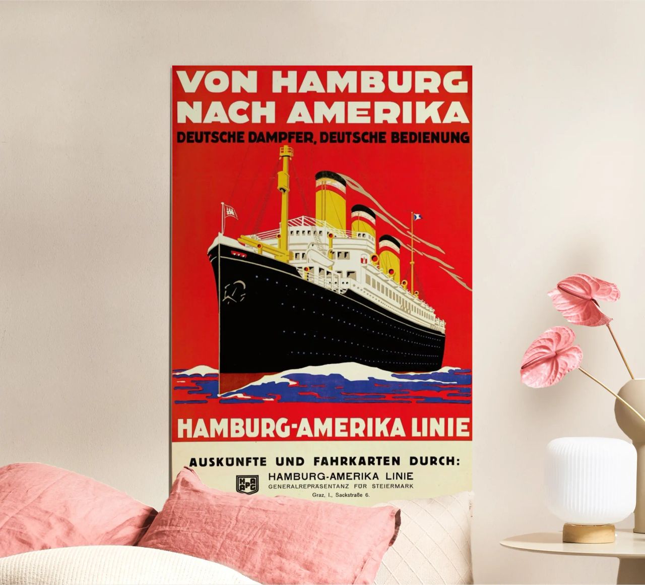 From Hamburg to America Poster von ARTOTHEK