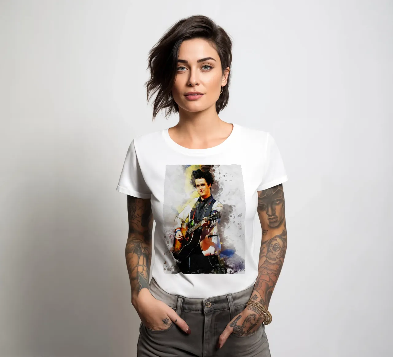 Smudge of Portrait Billie Joe Armstrong Frauen T-Shirt von Gunawan Rb
