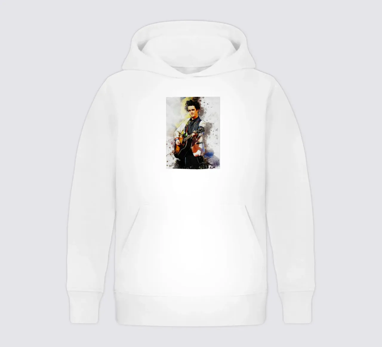 Smudge of Portrait Billie Joe Armstrong kids hoodie by Gunawan Rb