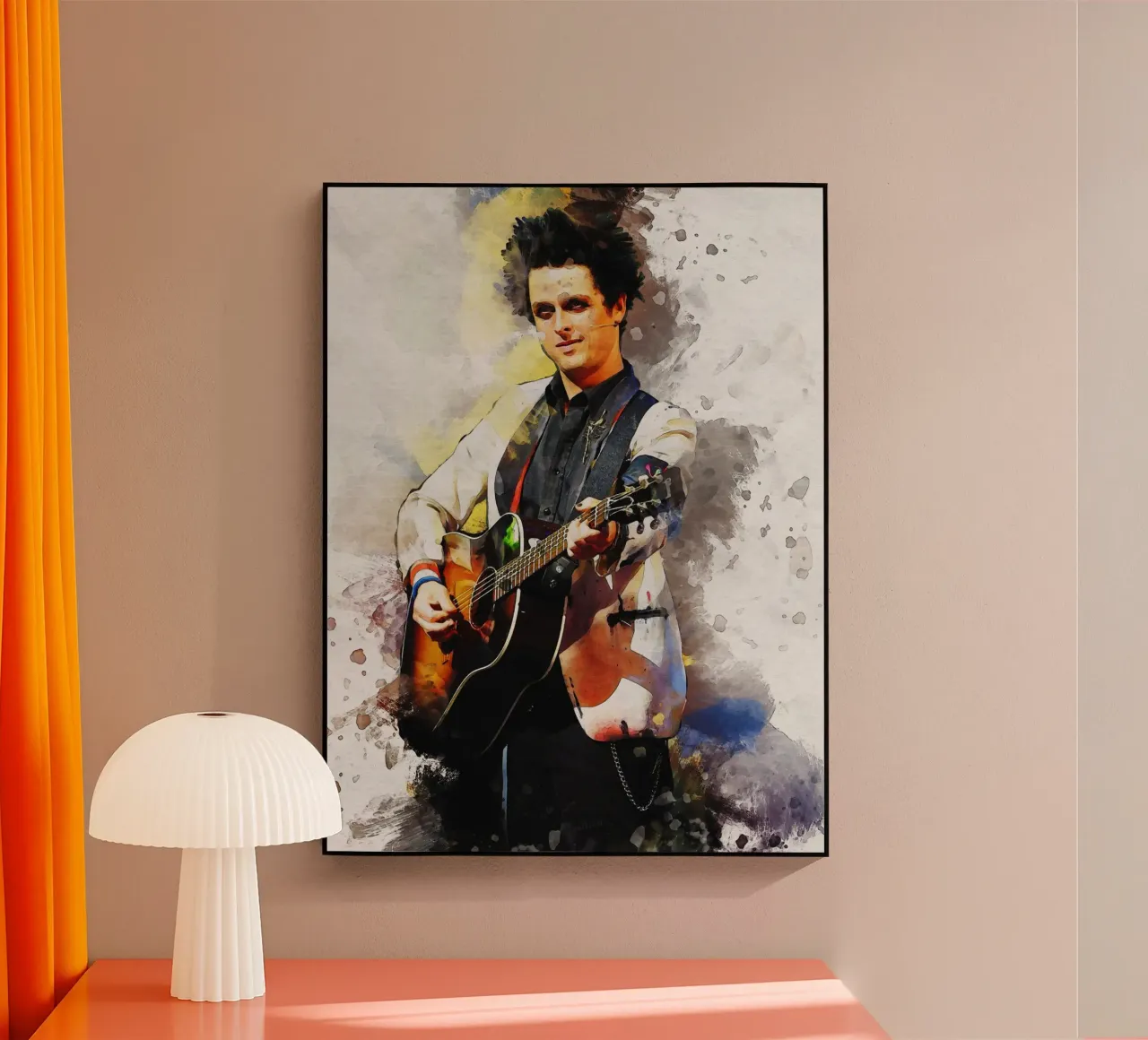 Smudge of Portrait Billie Joe Armstrong acrylic glass by Gunawan Rb
