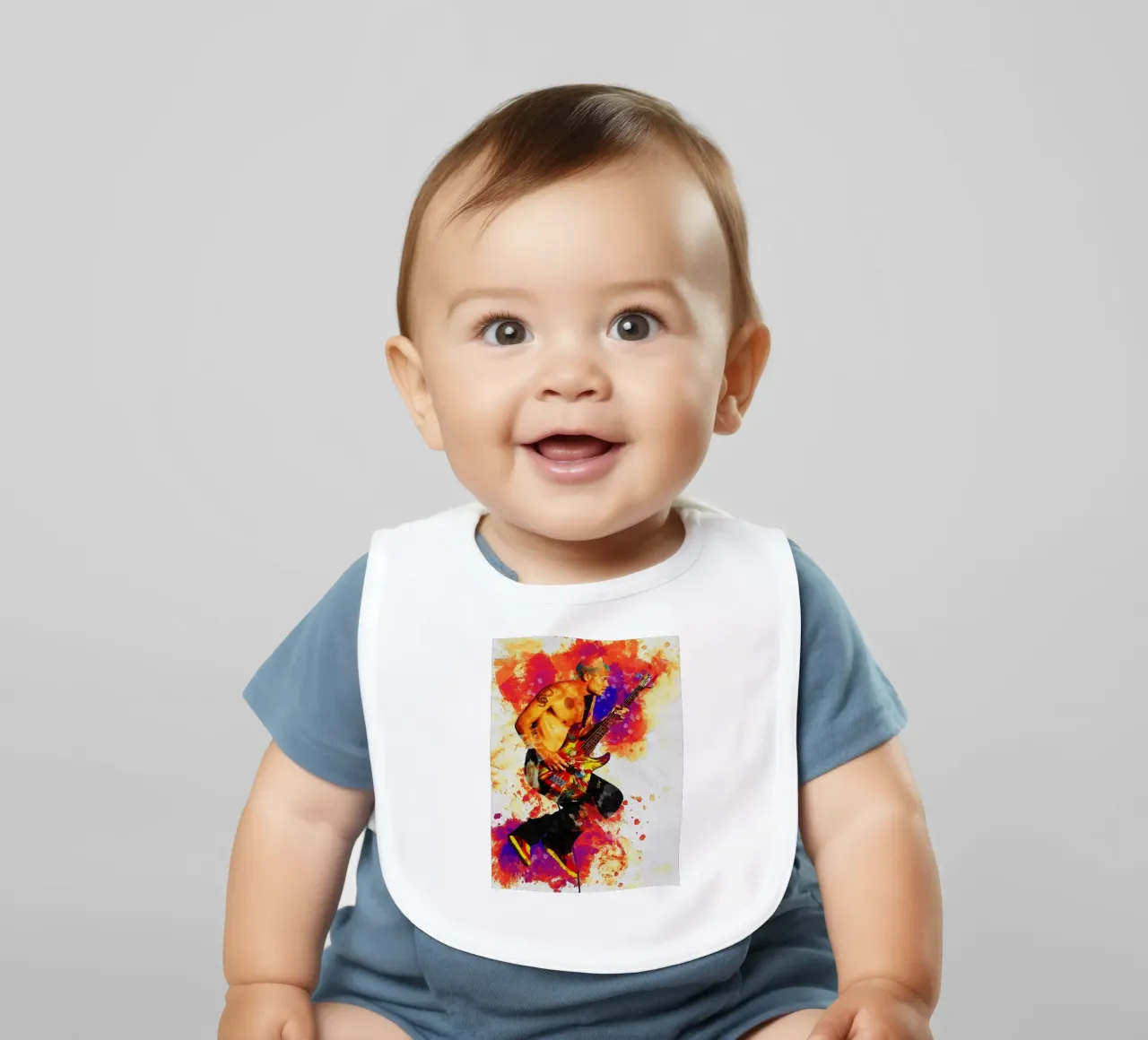 Smudge of Flea RHCP - The greatest bass player ever baby bib by Gunawan Rb