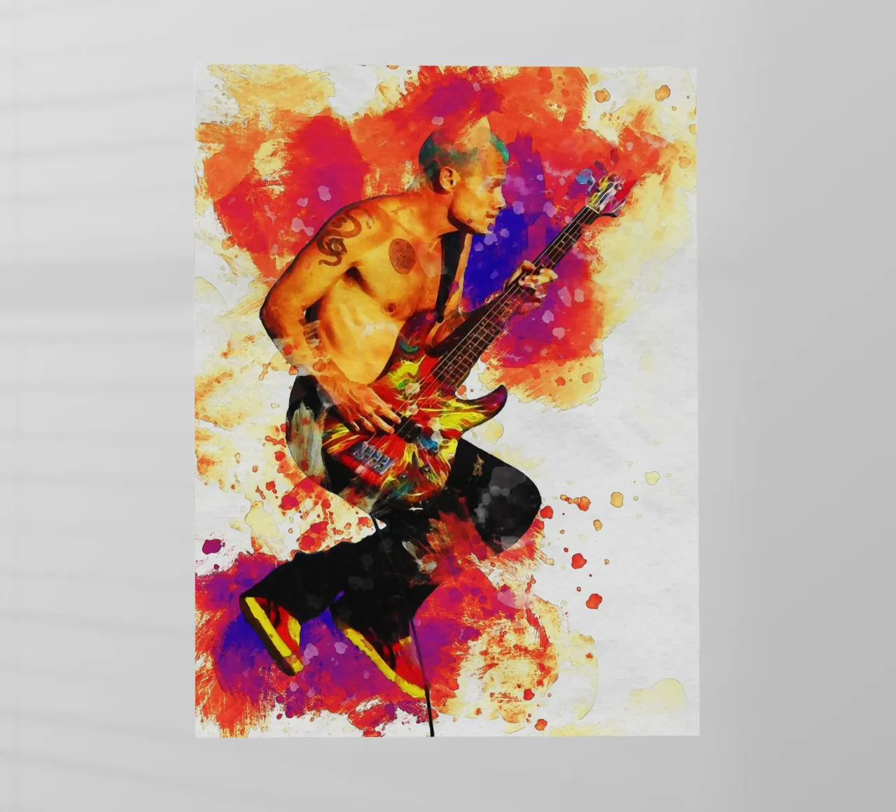 Smudge of Flea RHCP - El mejor bajista de la historia lámina retroiluminada de Gunawan Rb