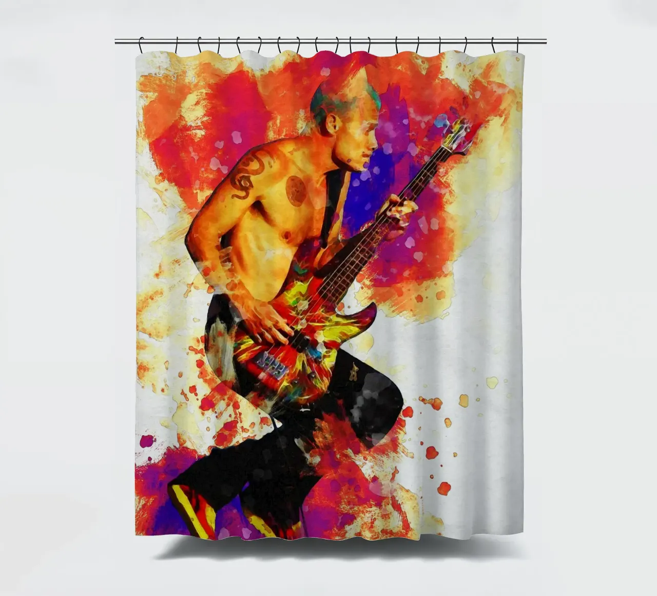Smudge of Flea RHCP - El mejor bajista de la historia cortina de baño de Gunawan Rb