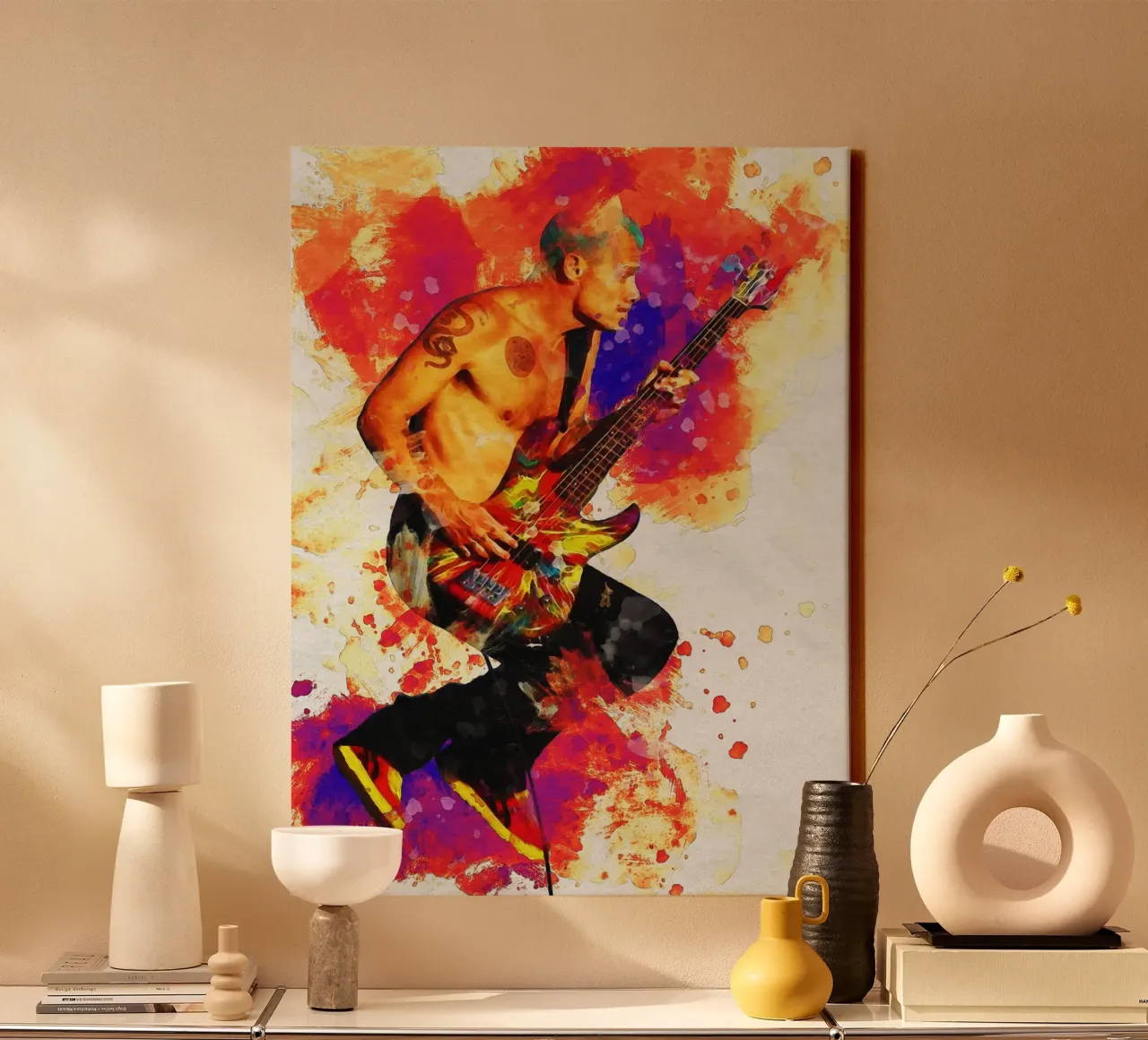 Smudge of Flea RHCP - The greatest bass player ever canvas by Gunawan Rb