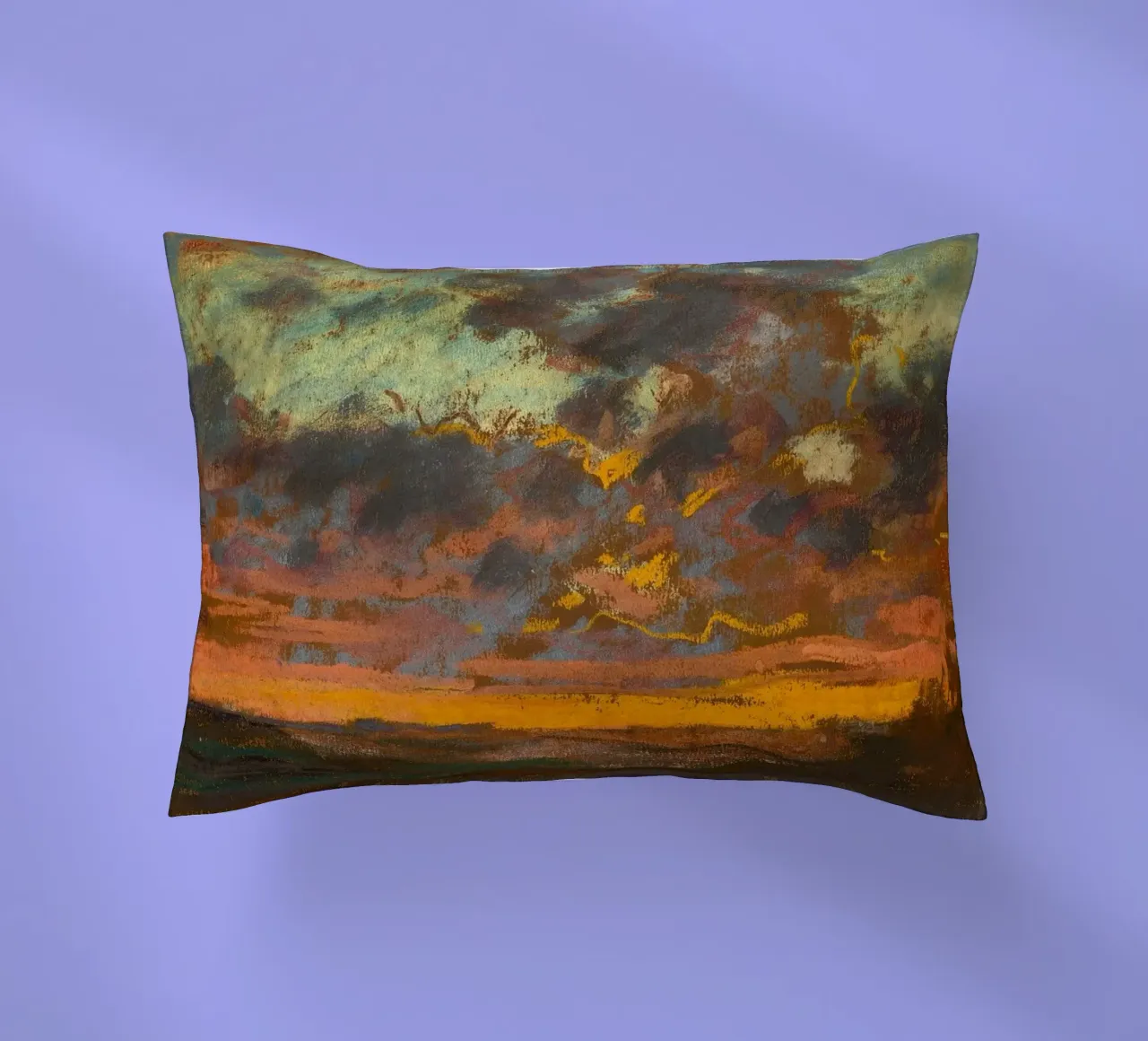 Claude Monet – Sunset (circa 1868) cuscino da Wirla