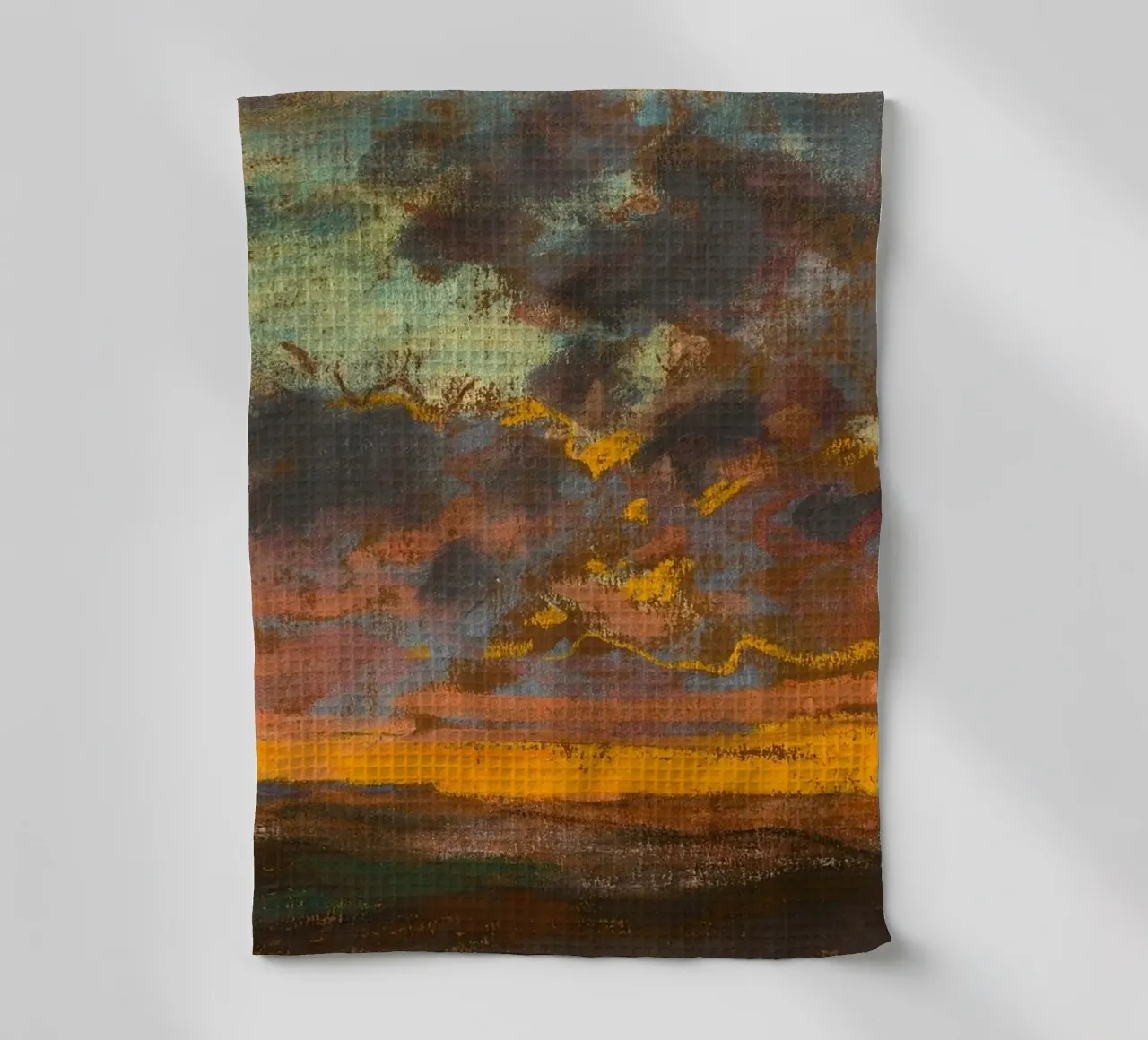 Claude Monet - Puesta de sol (hacia 1868) paño de cocina de Wirla