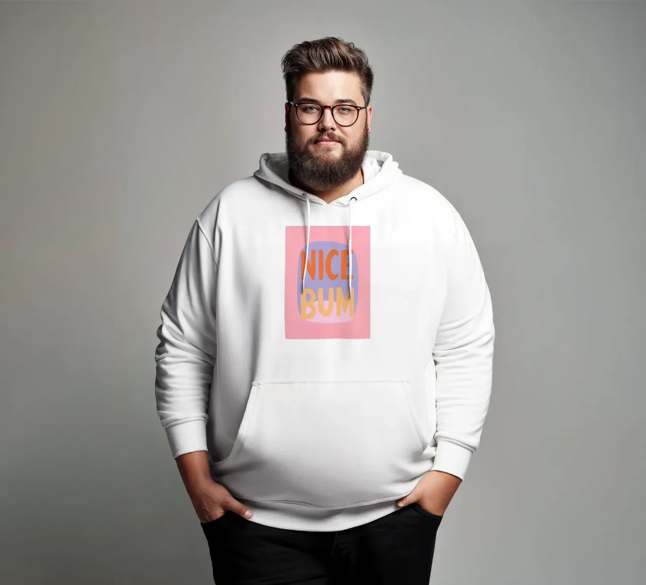 Nice Bum Vibes felpa con cappuccio da Carinaprint