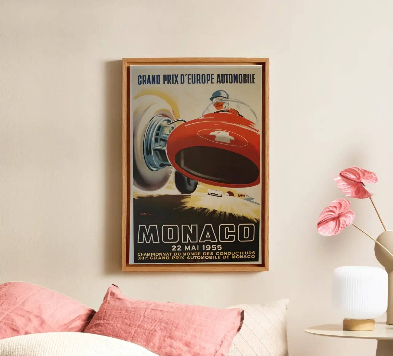 Gran Premio d'Europa dell'Automobile di Monaco tela con Cornice a cassetta da AUTOSHOOT