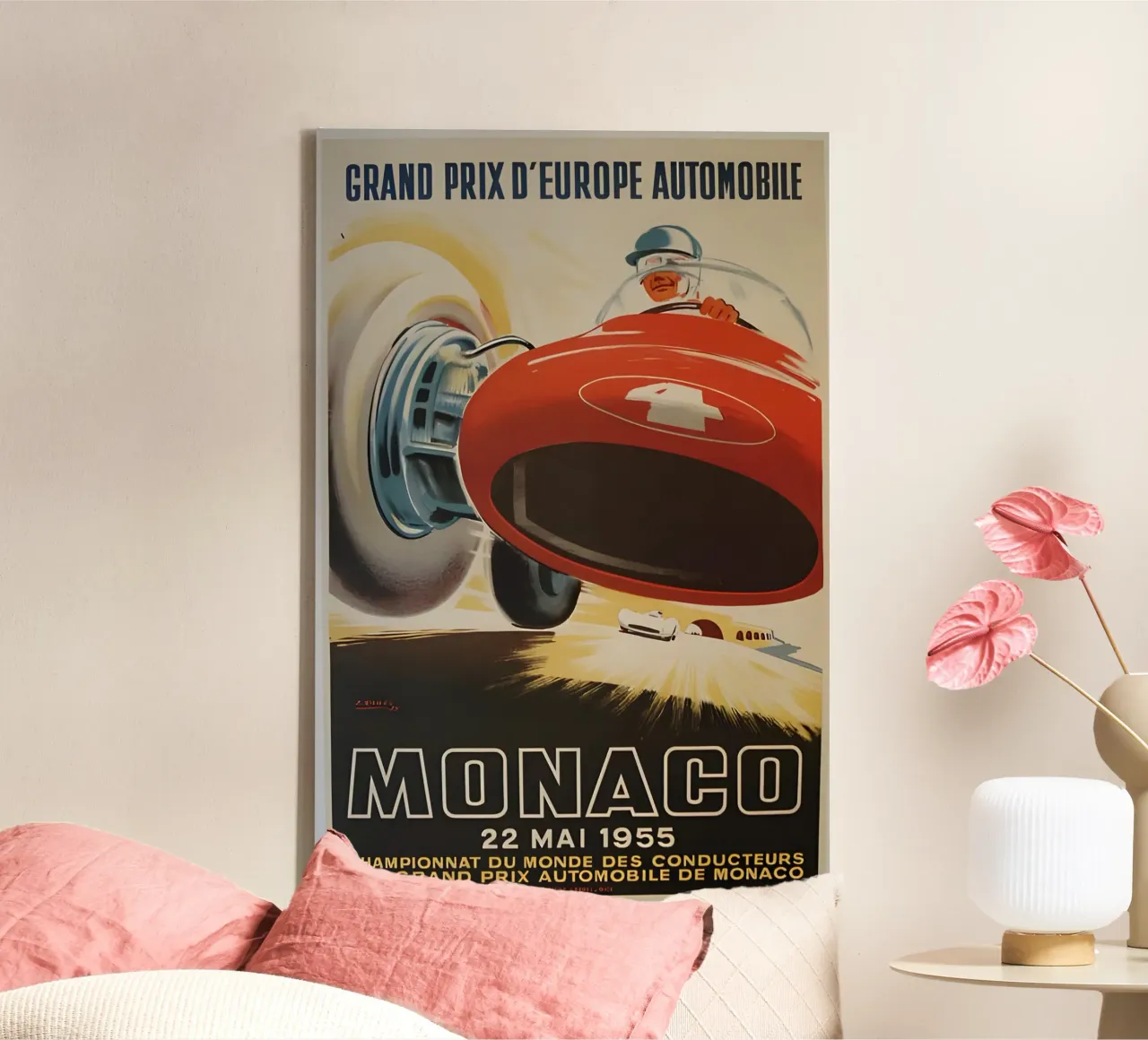 Gran Premio d'Europa dell'Automobile di Monaco tela con Cornice a cassetta da AUTOSHOOT