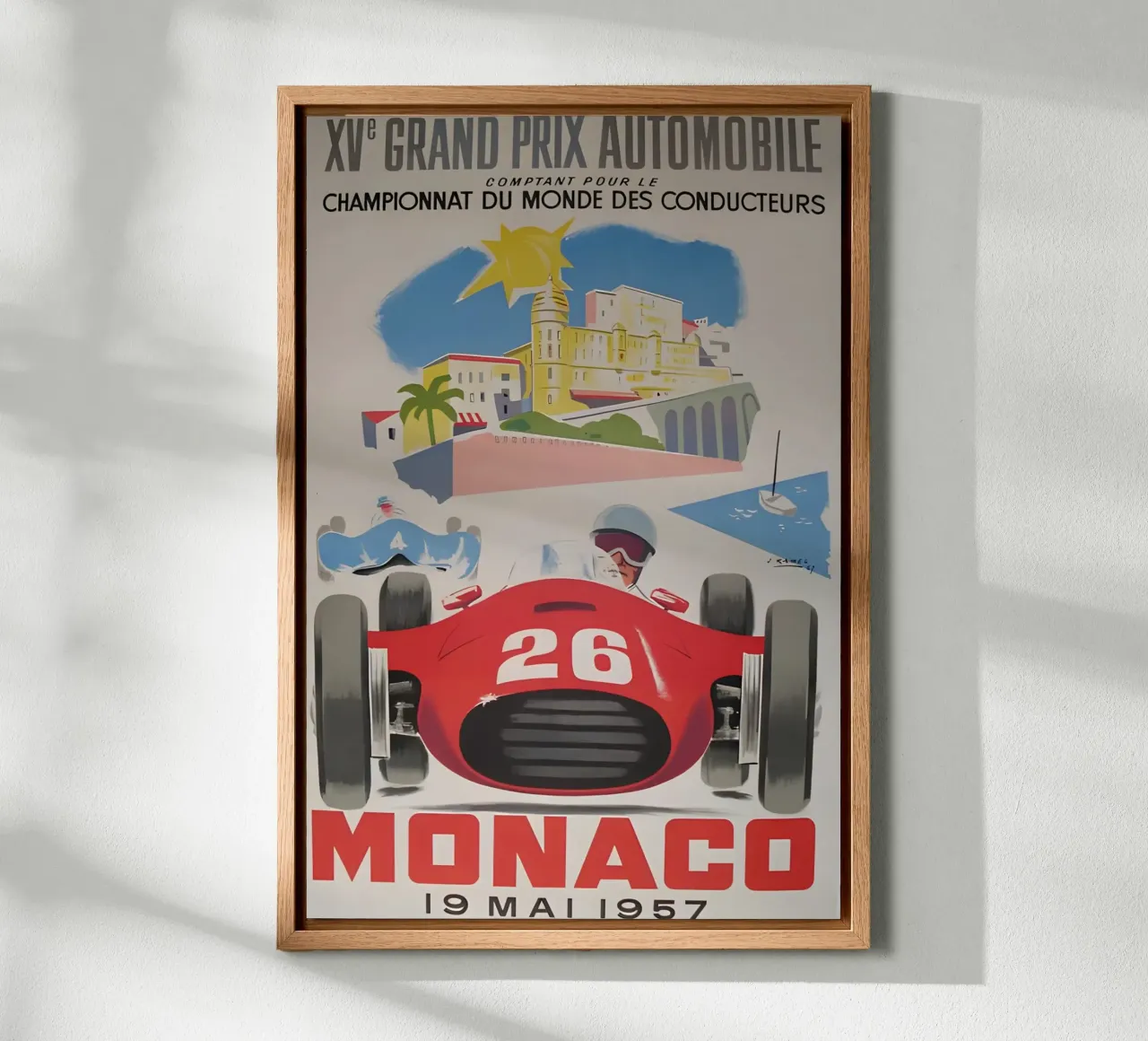 Grand Prix Automobile Monaco Championnat Leinwand mit Schattenfugenrahmen von AUTOSHOOT