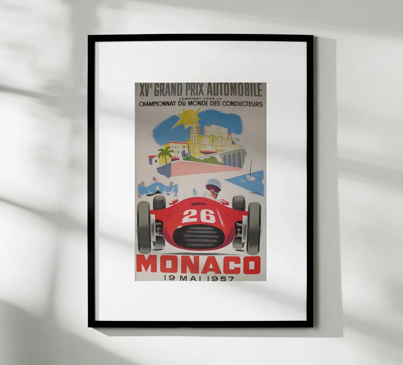 Campionato del Gran Premio automobilistico di Monaco poster con telaio in alluminio da AUTOSHOOT