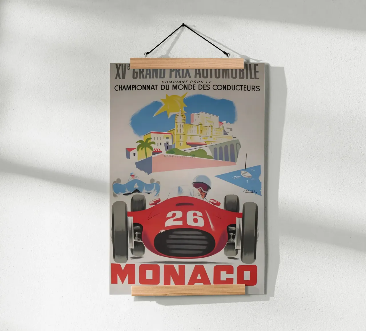 Campionato del Gran Premio automobilistico di Monaco poster con telaio in alluminio da AUTOSHOOT