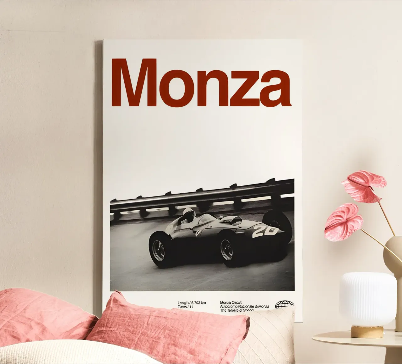 Grand Prix Monza Formula 1 tela con Cornice a cassetta da AUTOSHOOT