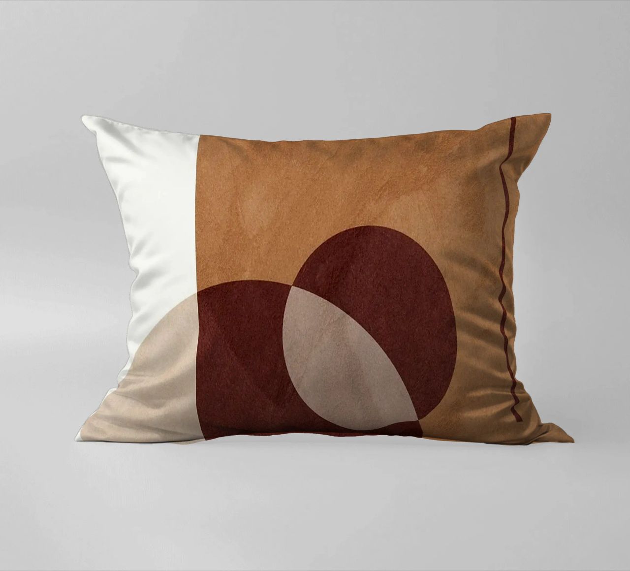 forme geometriche cerchi rettangoli linee forme sovrapposte cuscino da Leslie Anne Kriz
