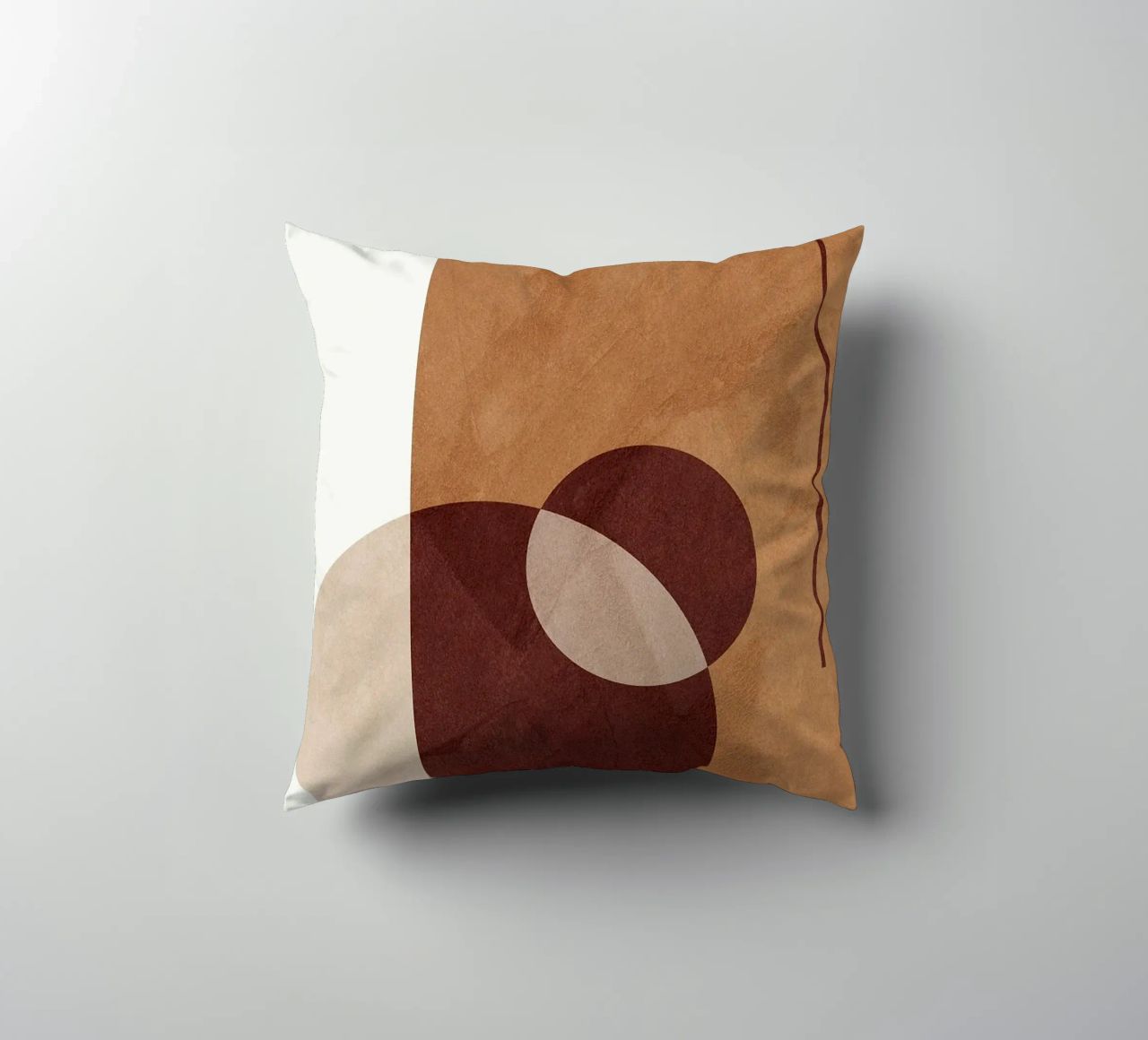 forme geometriche cerchi rettangoli linee forme sovrapposte cuscino da Leslie Anne Kriz