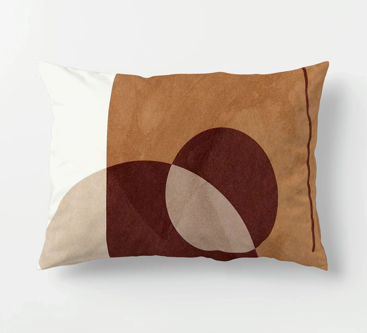 forme geometriche cerchi rettangoli linee forme sovrapposte cuscino da Leslie Anne Kriz