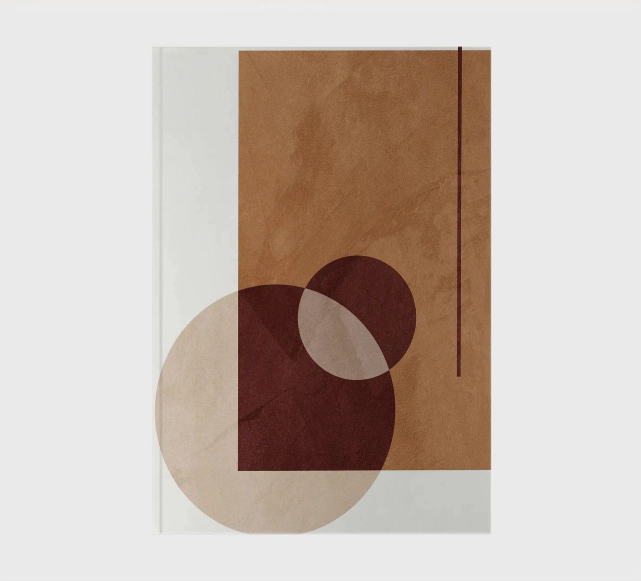 geometric shapes circles rectangle lines overlapping shapes notebook by Leslie Anne Kriz