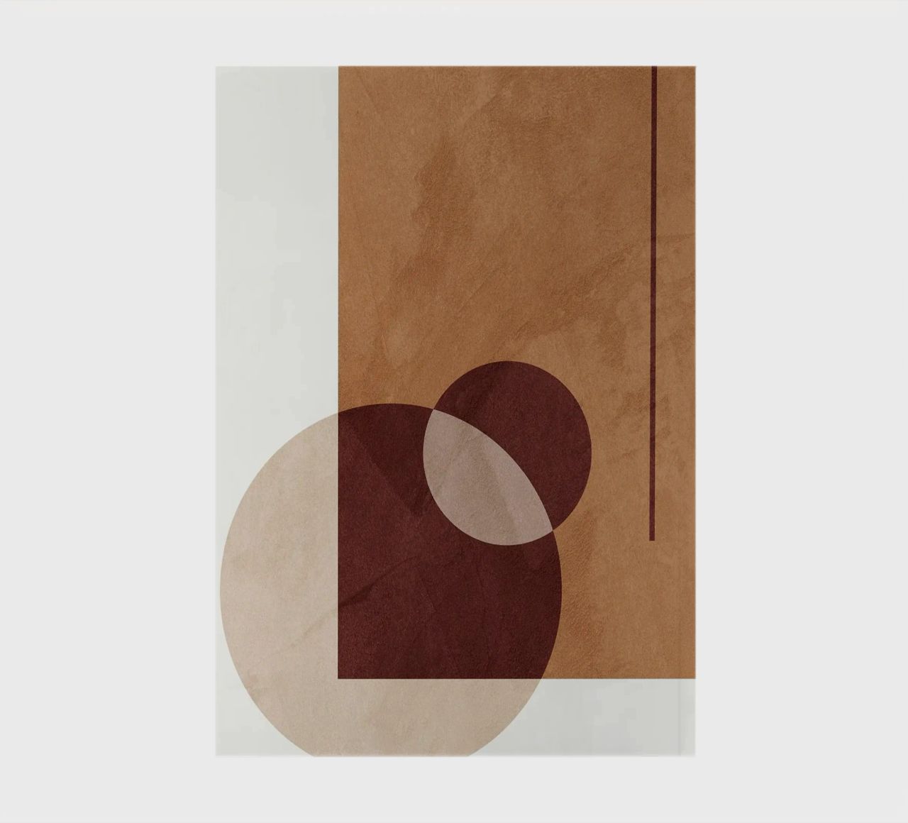 geometric shapes circles rectangle lines overlapping shapes notebook by Leslie Anne Kriz