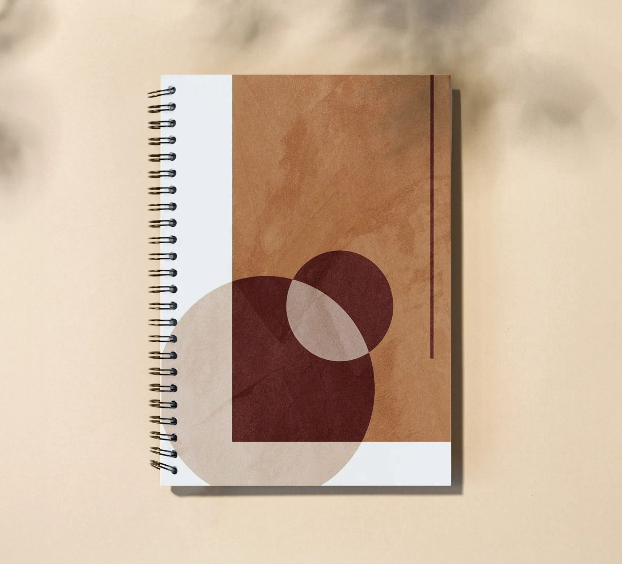 geometric shapes circles rectangle lines overlapping shapes spiral notebook by Leslie Anne Kriz