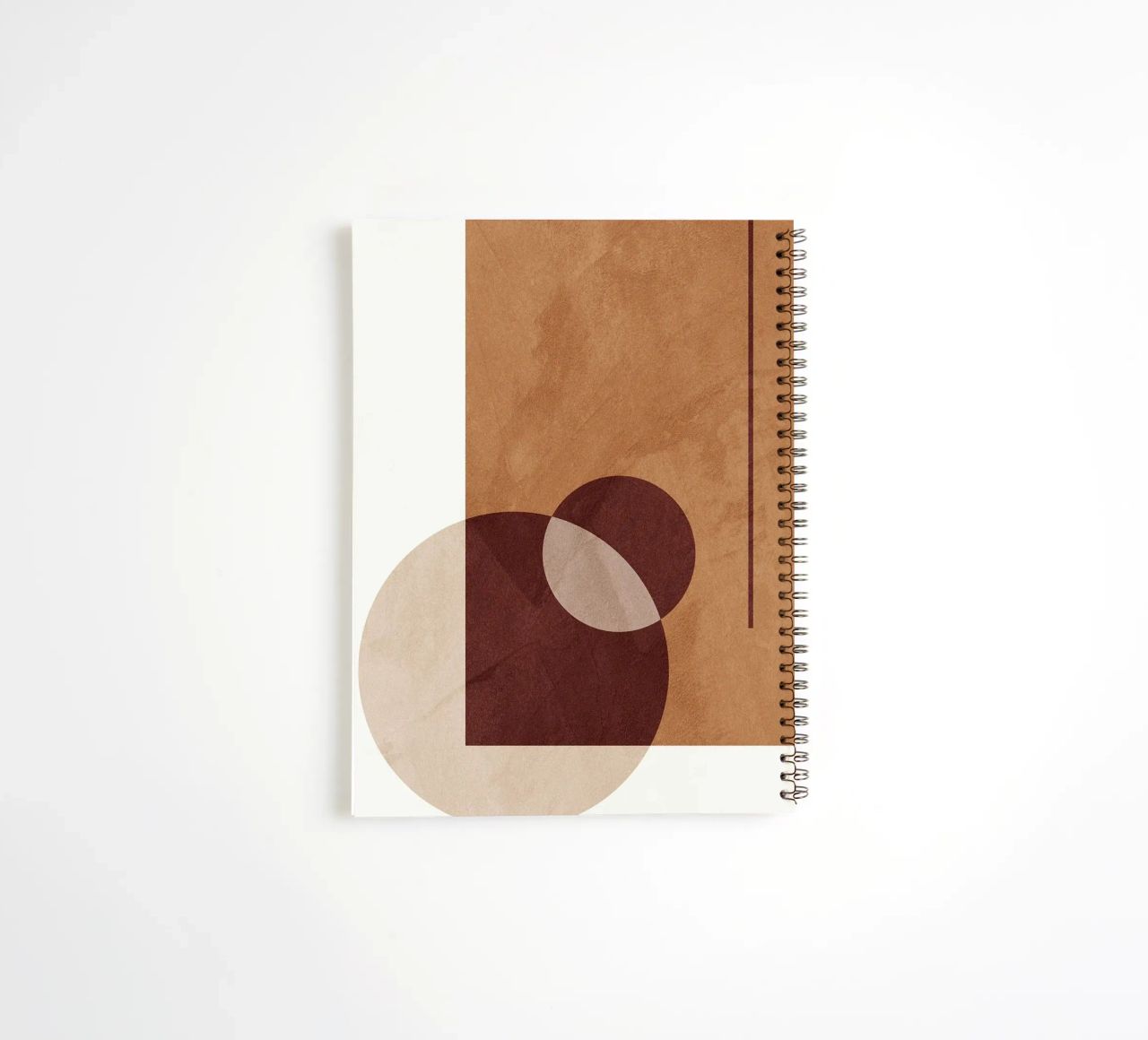 geometric shapes circles rectangle lines overlapping shapes spiral notebook by Leslie Anne Kriz