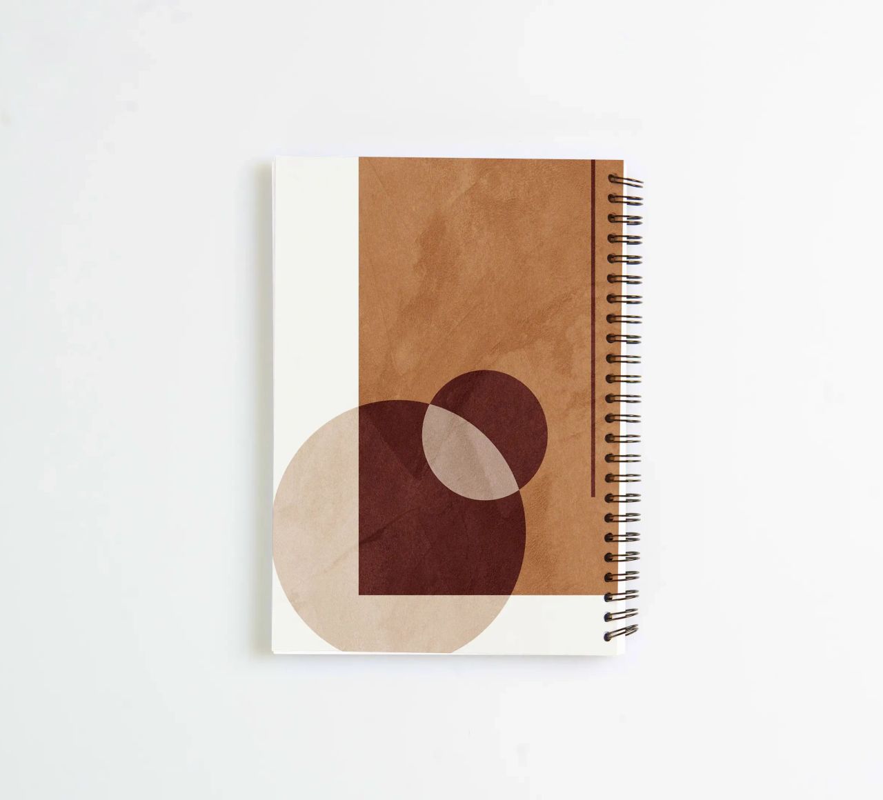 geometric shapes circles rectangle lines overlapping shapes spiral notebook by Leslie Anne Kriz