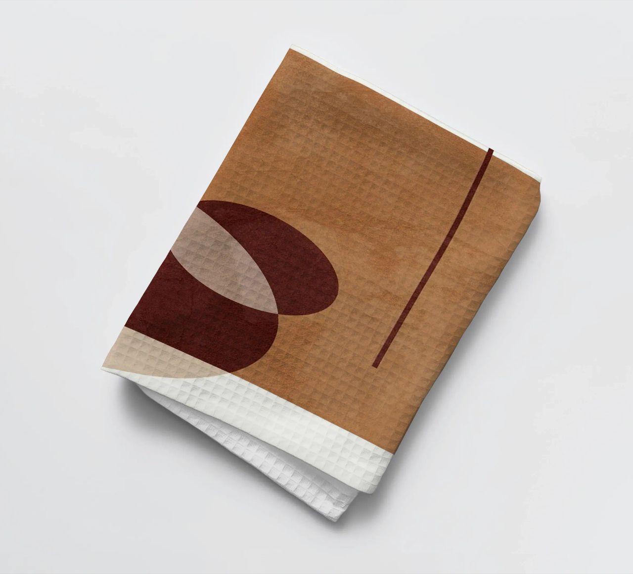 forme geometriche cerchi rettangoli linee forme sovrapposte canovaccio da cucina da Leslie Anne Kriz