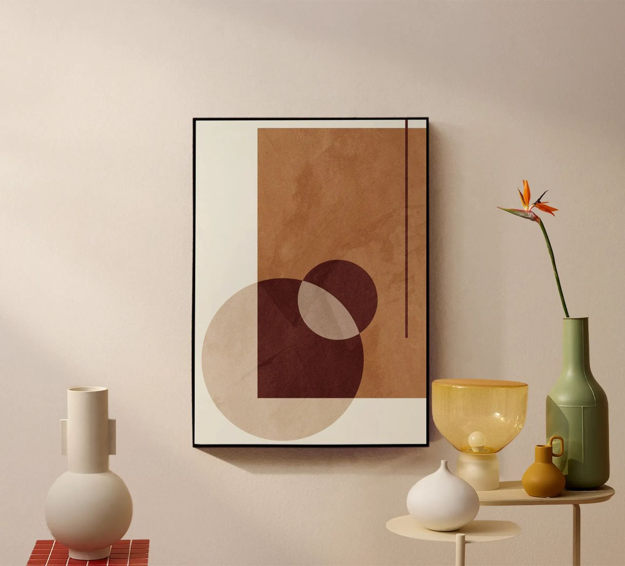 forme geometriche cerchi rettangoli linee forme sovrapposte plexiglass da Leslie Anne Kriz