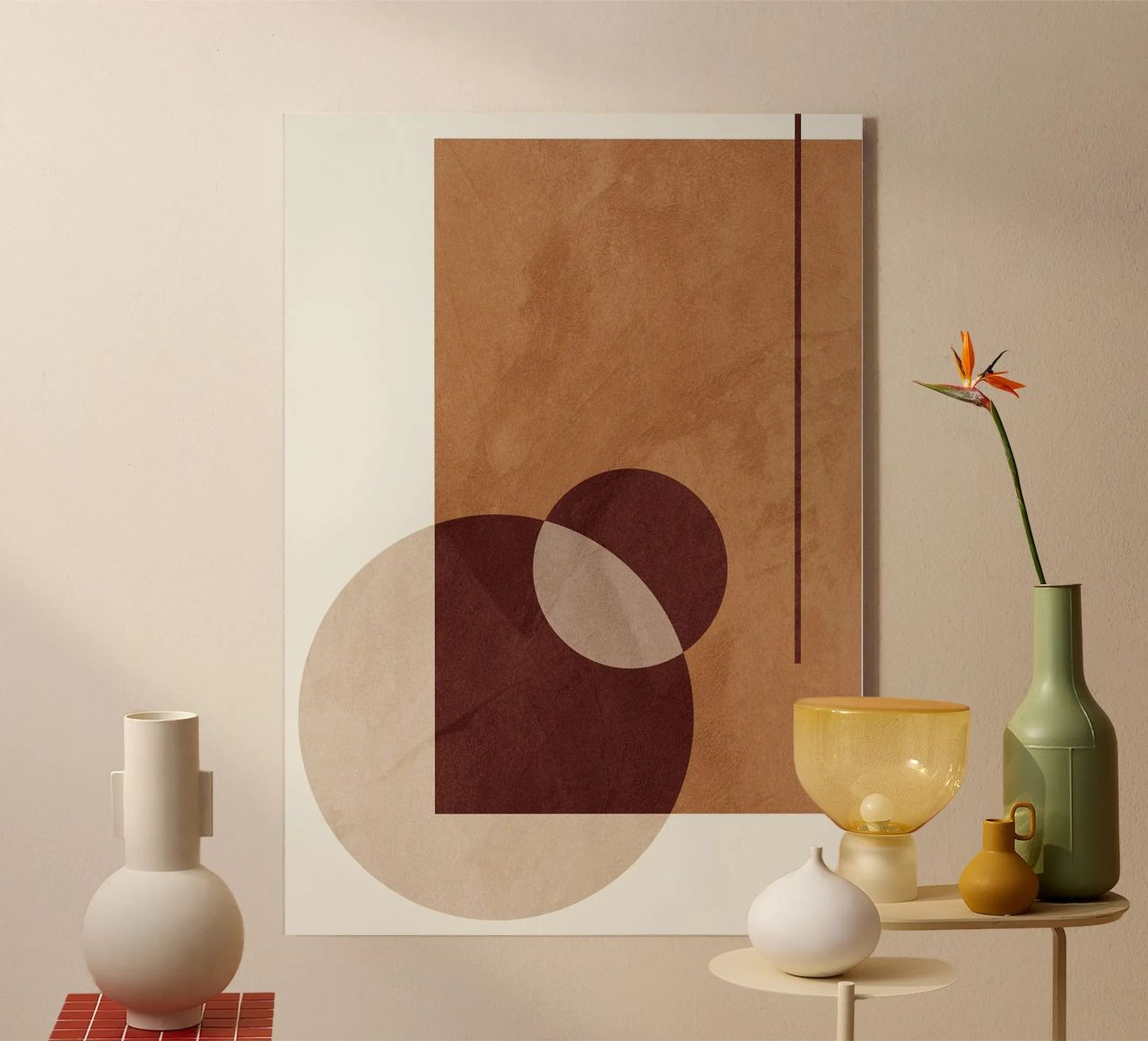 forme geometriche cerchi rettangoli linee forme sovrapposte plexiglass da Leslie Anne Kriz