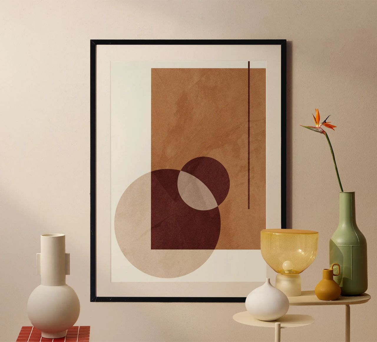 forme geometriche cerchi rettangoli linee forme sovrapposte carta hahnemühle da Leslie Anne Kriz