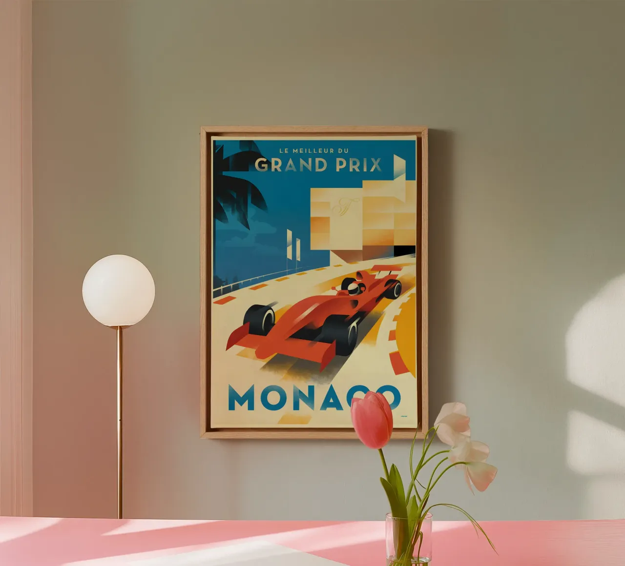 Gran Premio di Monaco tela con Cornice a cassetta da AUTOSHOOT