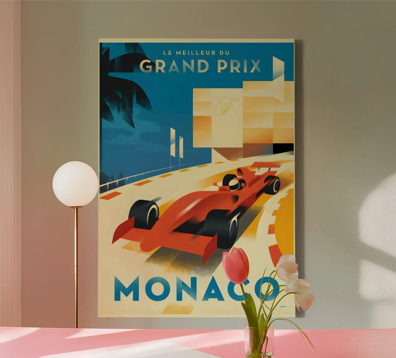 Gran Premio di Monaco tela con Cornice a cassetta da AUTOSHOOT
