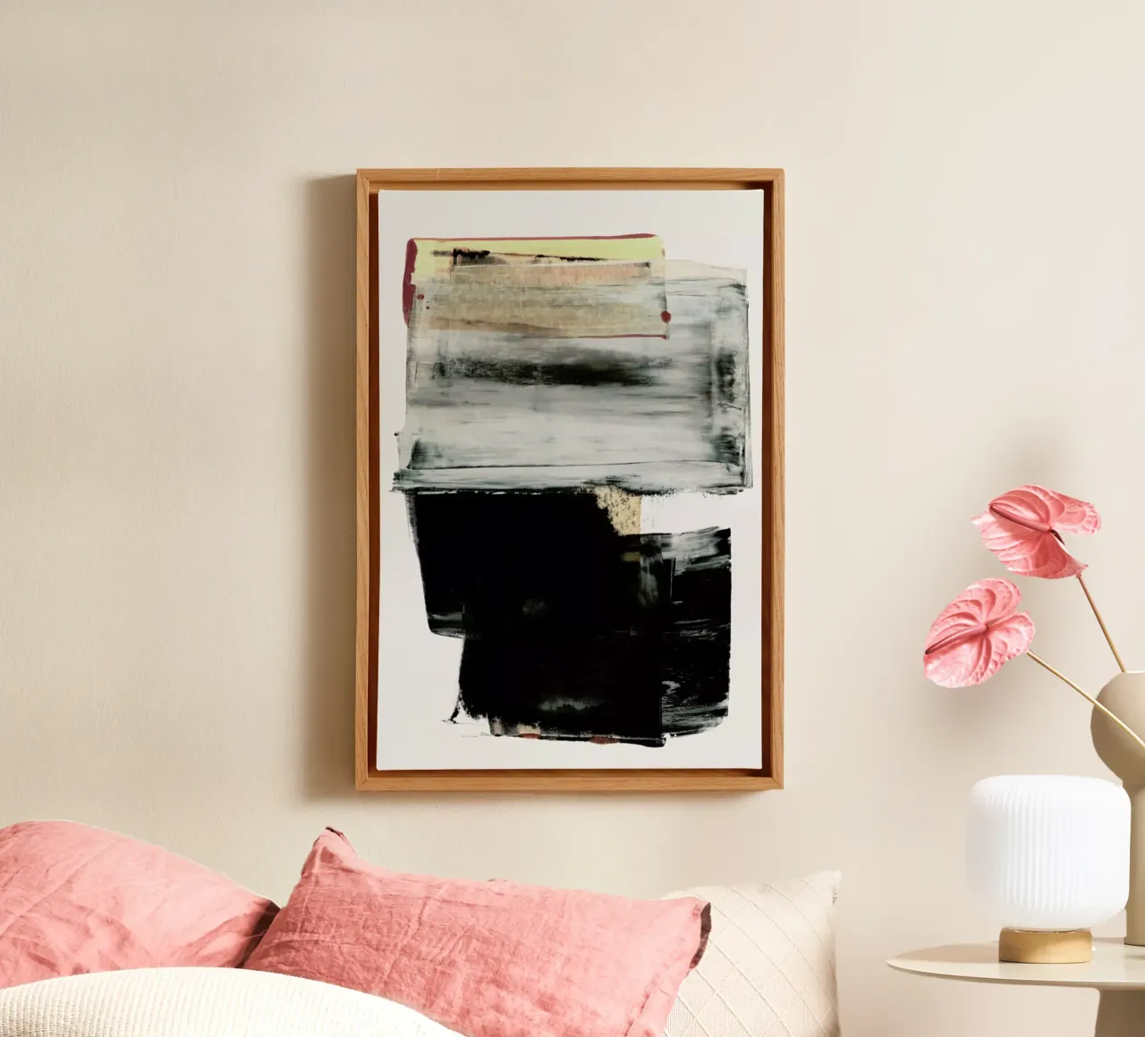 Layers 07 canvas met Baklijst van IRIS LEHNHARDT FINE ART