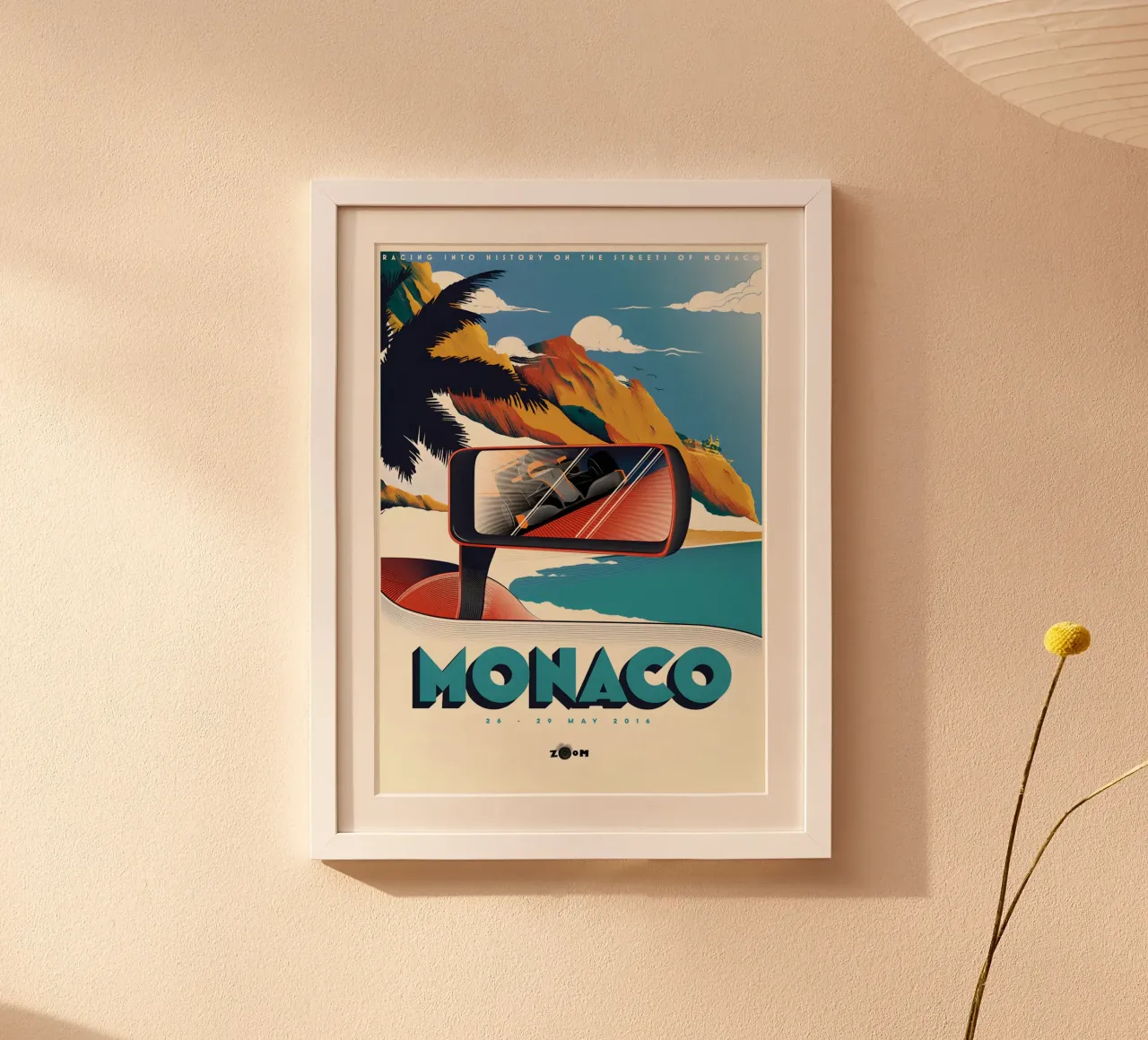 Viaggio d'epoca a Monaco poster con telaio in plastica da AUTOSHOOT