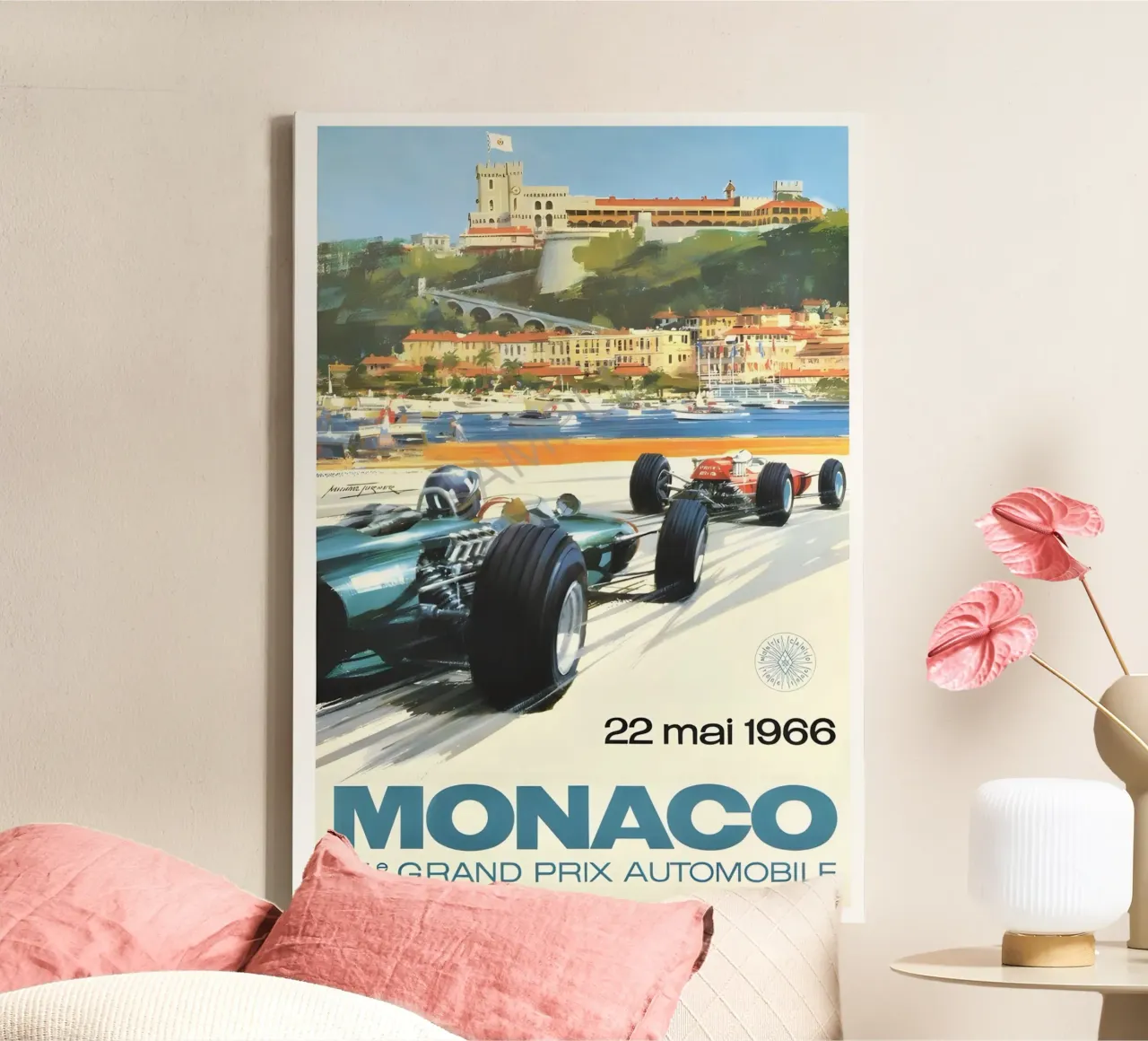 Grand Prix Automobile maggio 1966 tela con Cornice a cassetta da AUTOSHOOT