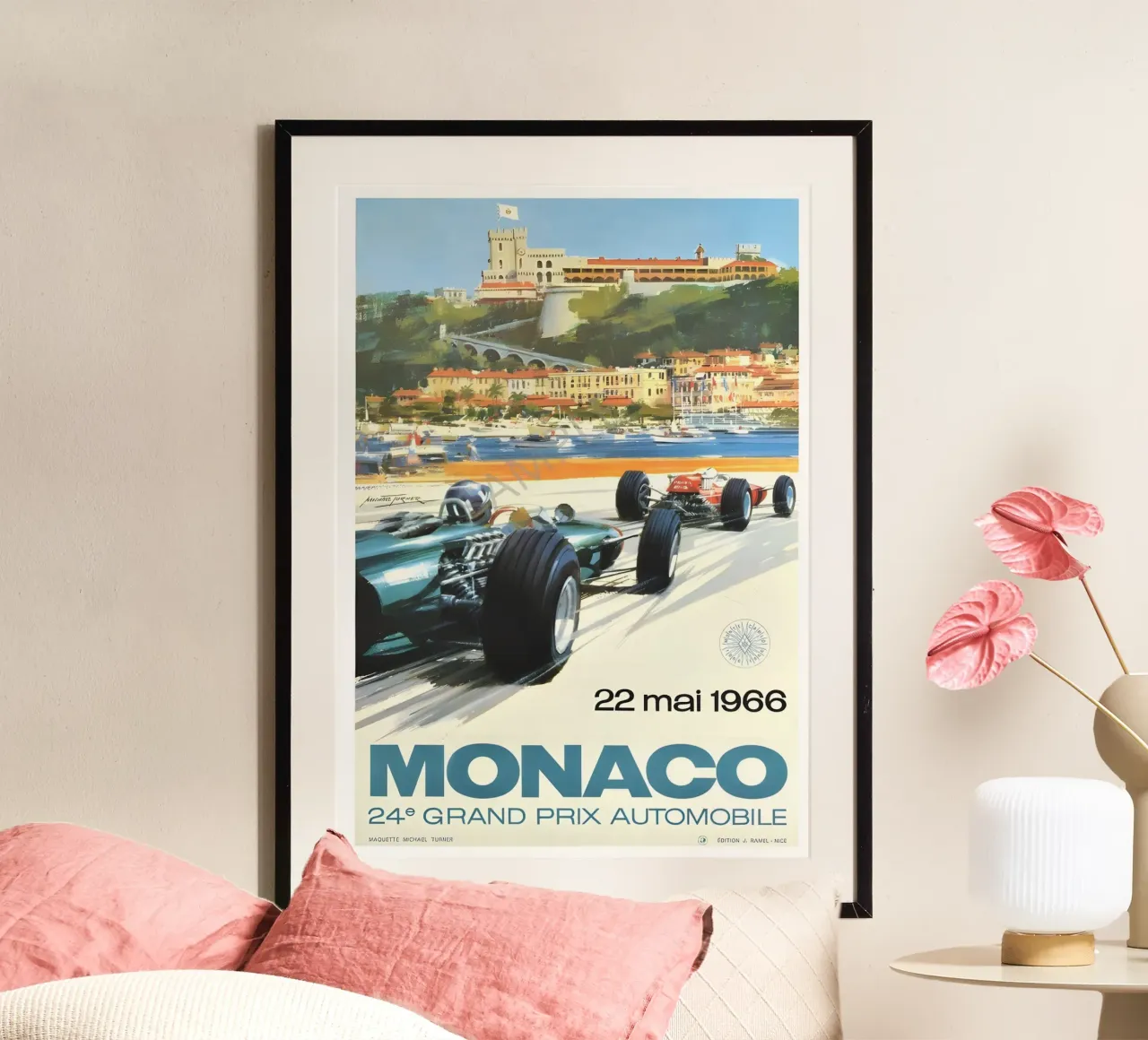 Grand Prix Automobile maggio 1966 poster con telaio in plastica da AUTOSHOOT