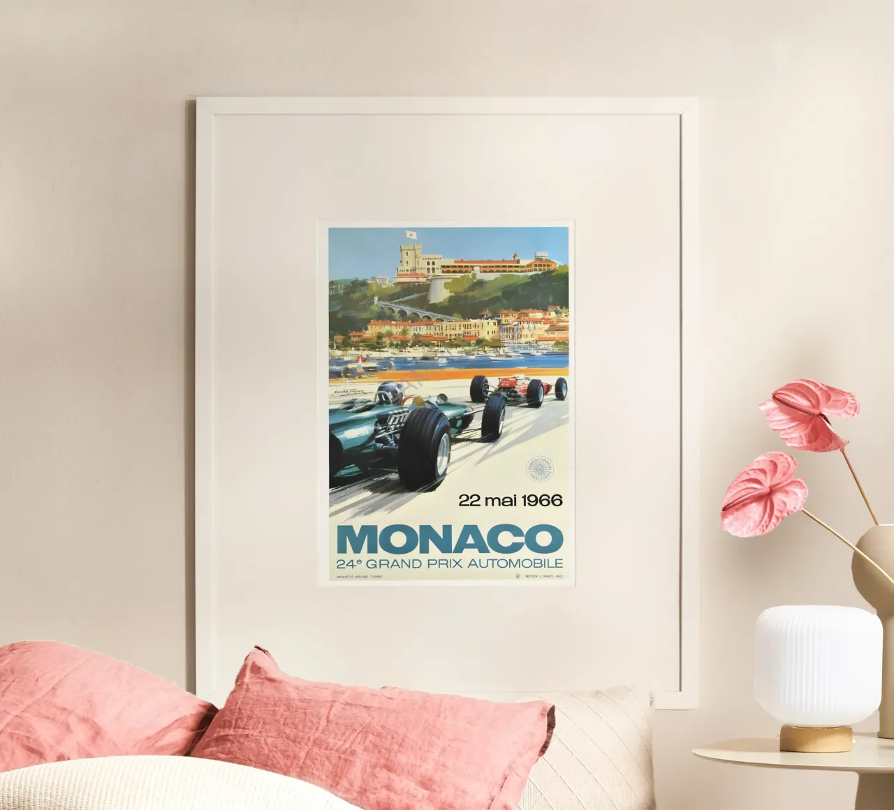 Grand Prix Automobile maggio 1966 poster con telaio in plastica da AUTOSHOOT