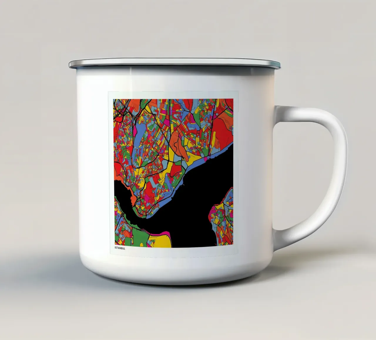 Istanbul tazza in smalto da The Cartography Collection