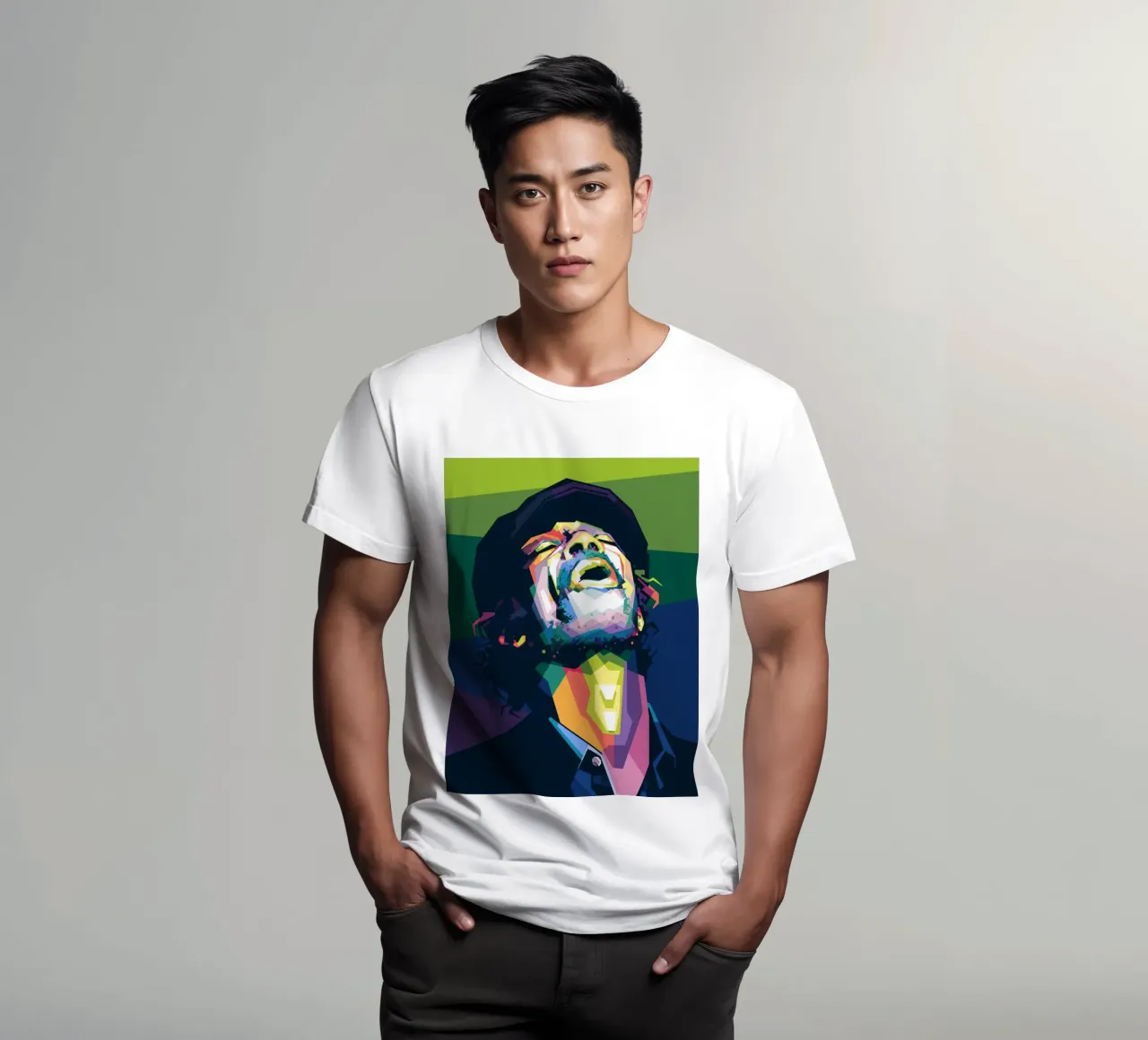 Gil Scott Heron Pop Art WPAP t-shirt da Alkahfsmart