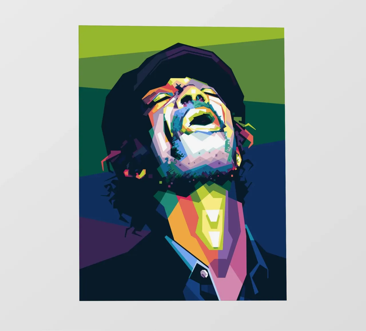 Gil Scott Heron Pop Art WPAP telo in pvc da Alkahfsmart